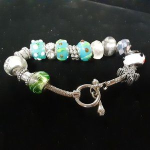 Silpada styled Winter's Charm bracelet